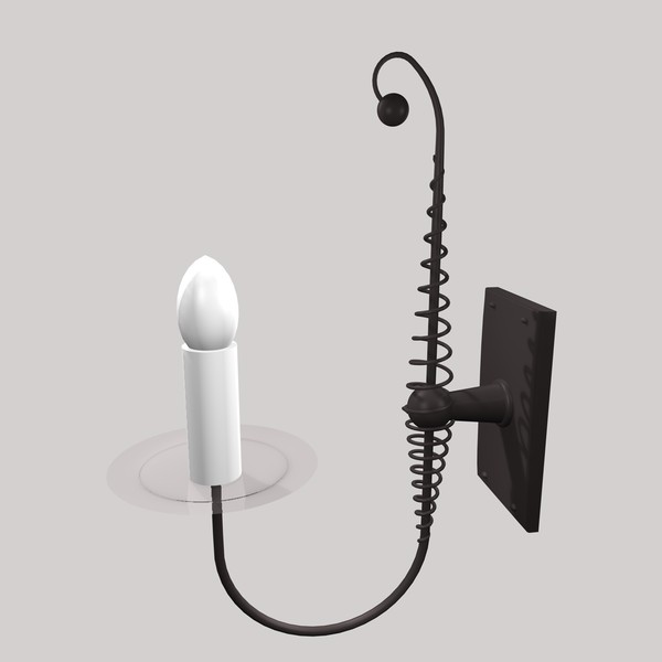 3d wrought iron wall lamp - WALL LAMP 5 by Carrara1